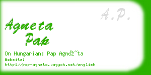 agneta pap business card